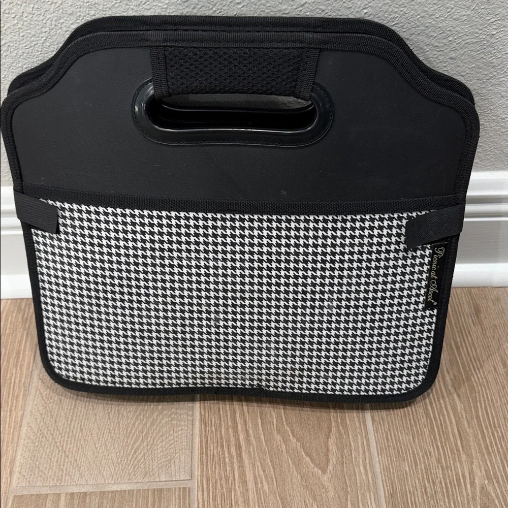 Picnic At Ascot - Houndstooth Print - Storage Organizer For Auto, Home, Picnic